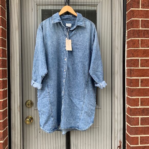 Universal Thread Dresses & Skirts - Women's Denim Long Sleeve Mini Shirtdress Size X-Large NWT- Universal Thread
